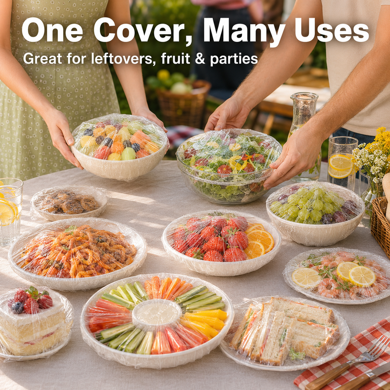 ⏳LAST DAY SALE 50% OFF🔥Velnok® Disposable Stretch Food Covers for Bowls & Plates