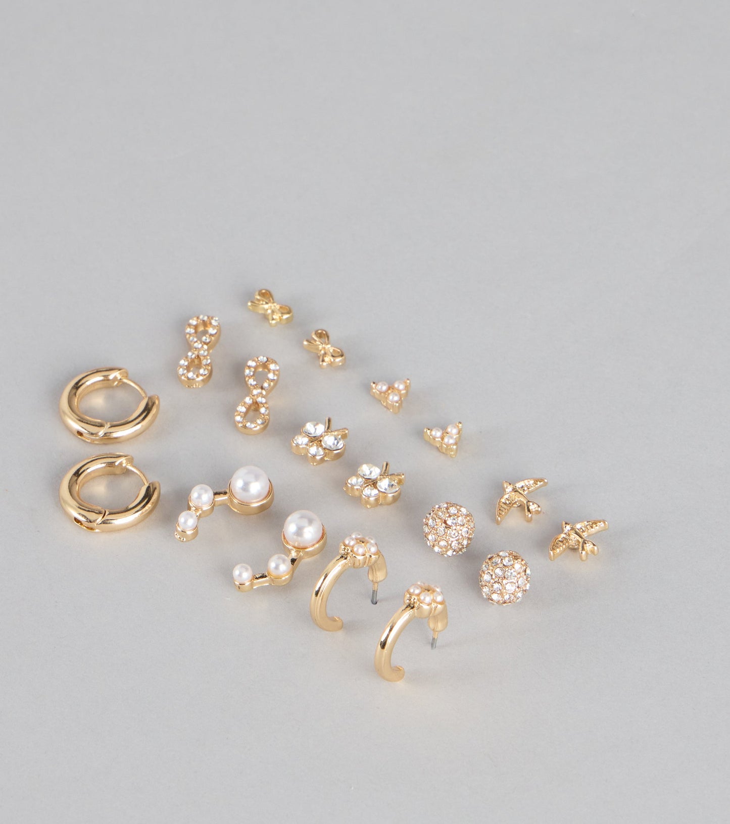 Style It Up Stud And Hoop Earrings Set