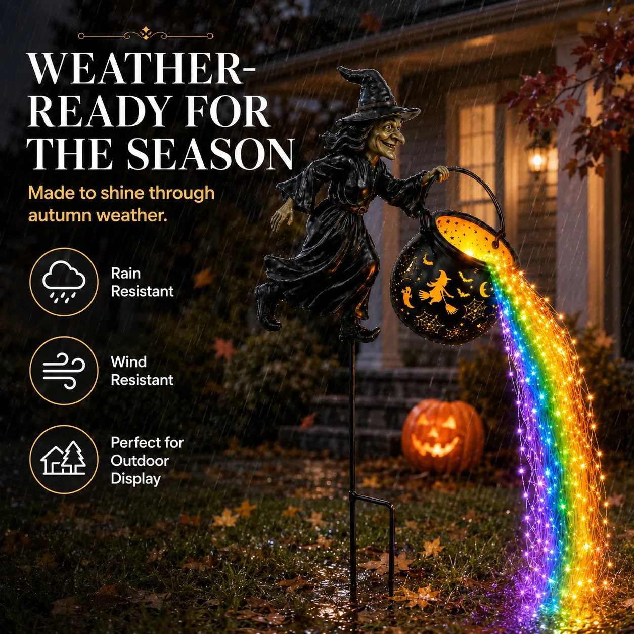 🔥Last Day 49% OFF🎃Halloween Witch Cauldron Garden Light