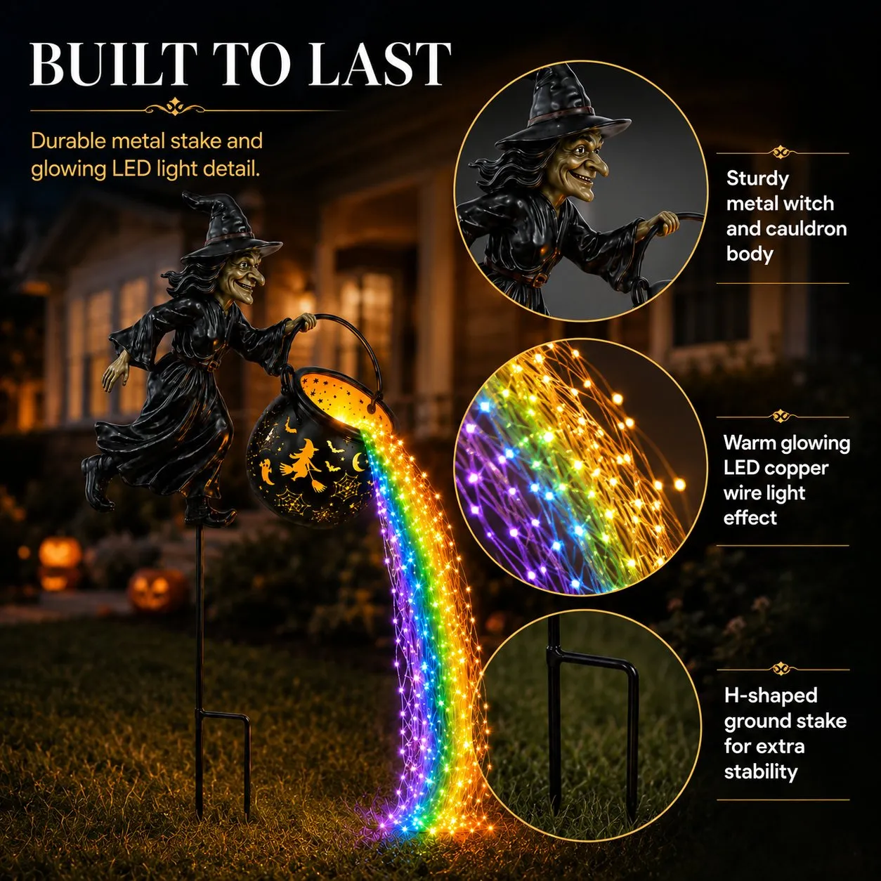 🔥Last Day 49% OFF🎃Halloween Witch Cauldron Garden Light
