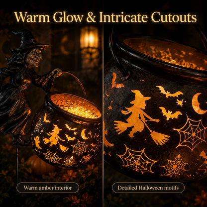 🔥Last Day 49% OFF🎃Halloween Witch Cauldron Garden Light