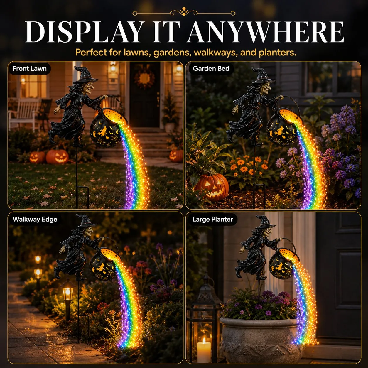 🔥Last Day 49% OFF🎃Halloween Witch Cauldron Garden Light