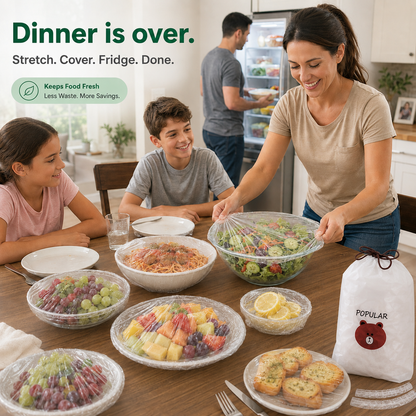 ⏳LAST DAY SALE 50% OFF🔥Velnok® Disposable Stretch Food Covers for Bowls & Plates
