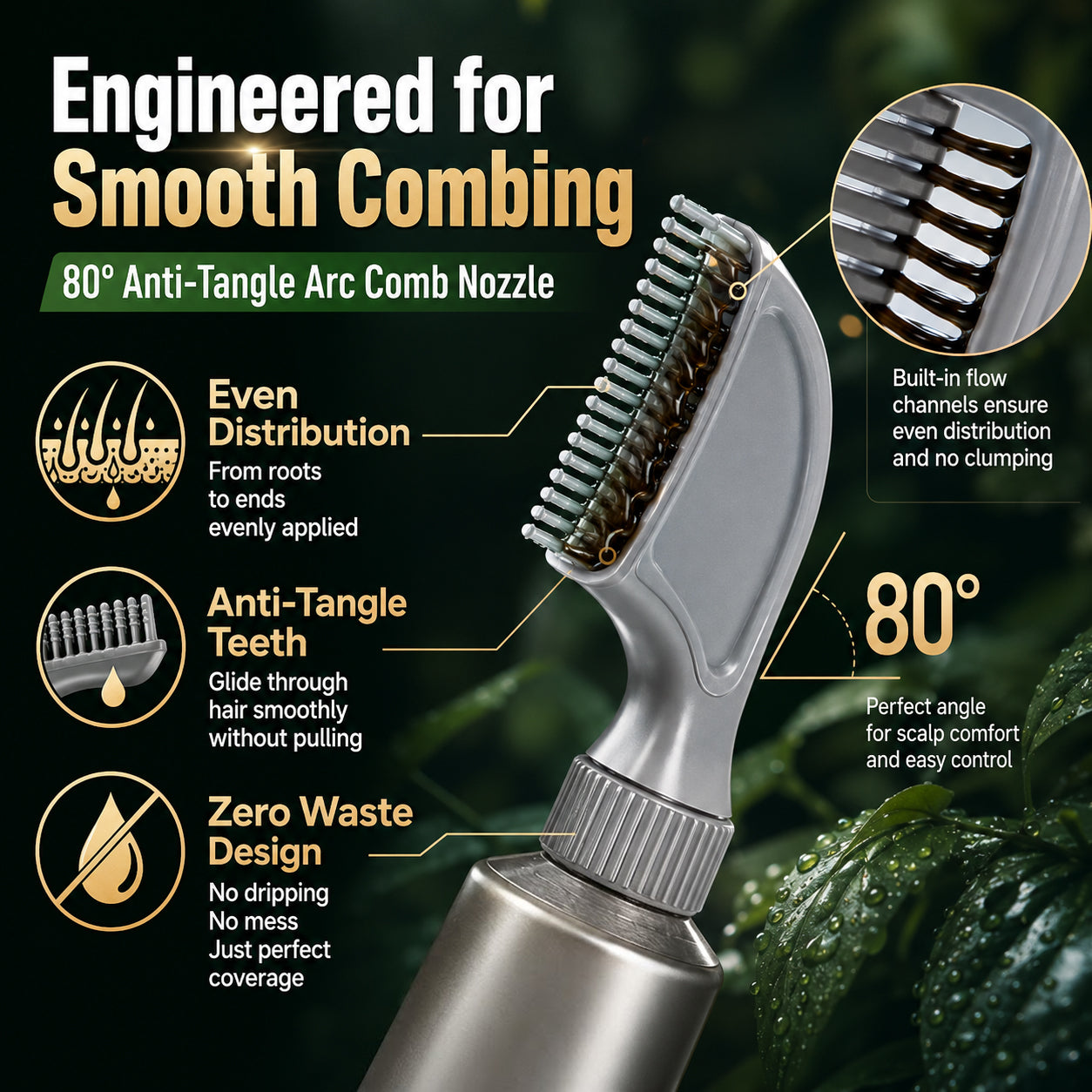 Plant-Based Comb Hair Dye - Natural Hair Dye Solution