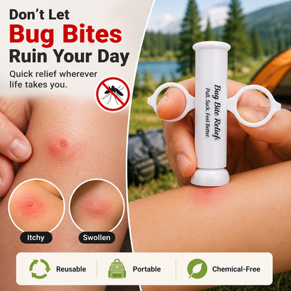 Stop Mosquito Bite Itch In Seconds-Reusable, Portable & Chemical-Free